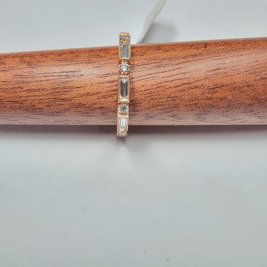 18k Rose gold diamond band